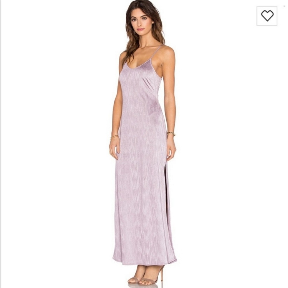 Free People Intimately She Moves Dusty Purple Maxi Dress with Slit